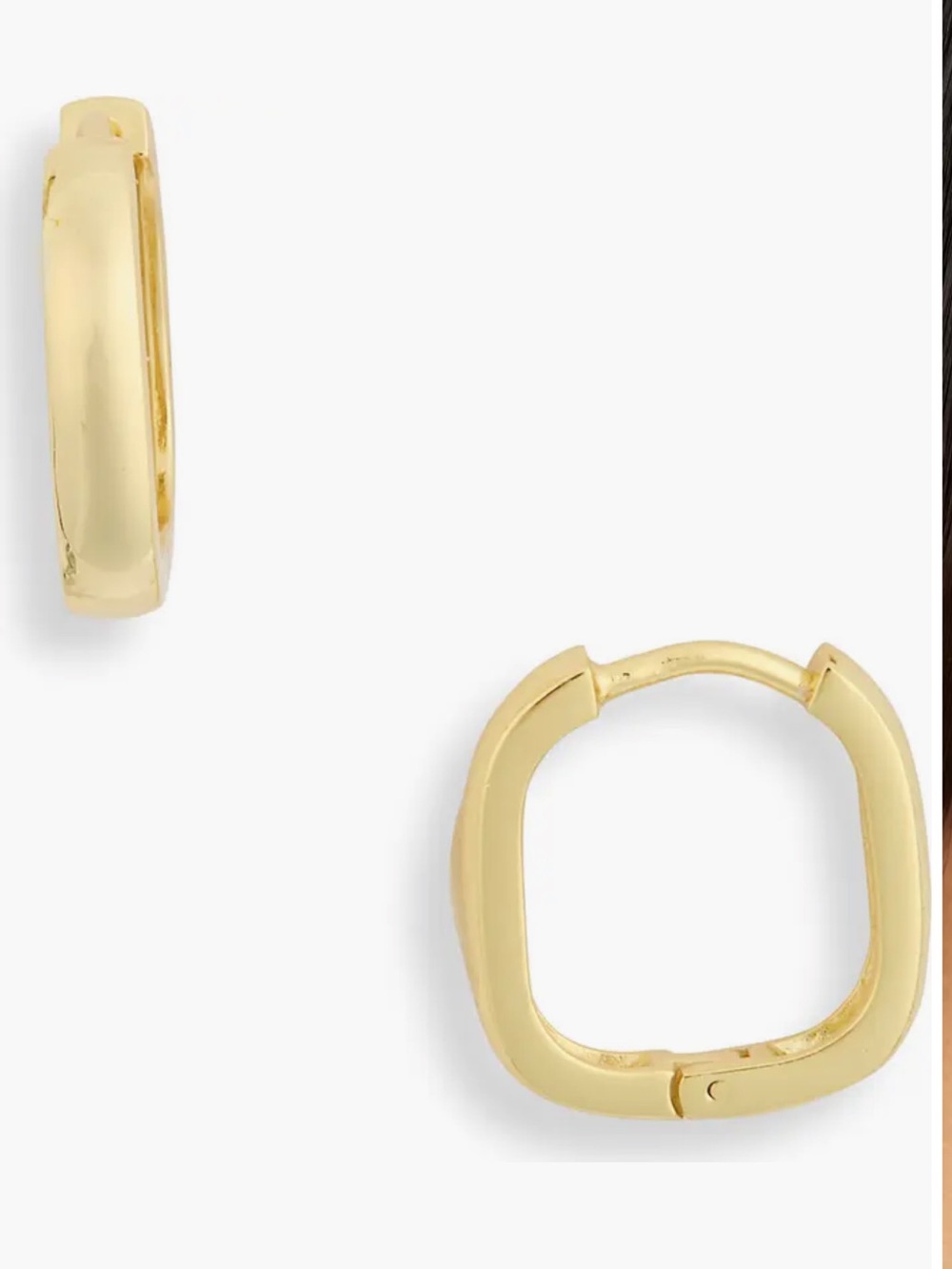 Argento Vivo Sterling Silver Square Hoop Earrings